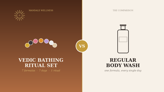 Vedic Bathing Ritual Set vs. Regular Body Wash: What Actually Changes